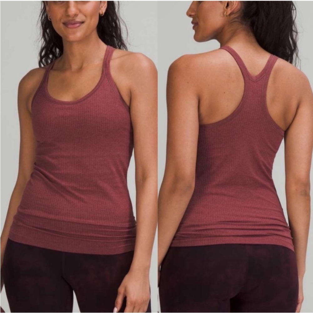 Lululemon size 4 Smokey Red Ebb to Street tank top